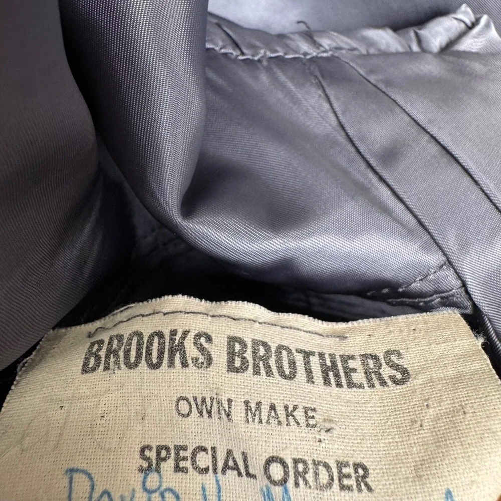 Brooks Brothers Sport Coat Mens 42L Black Wool Textured Two Button Blazer Jacket